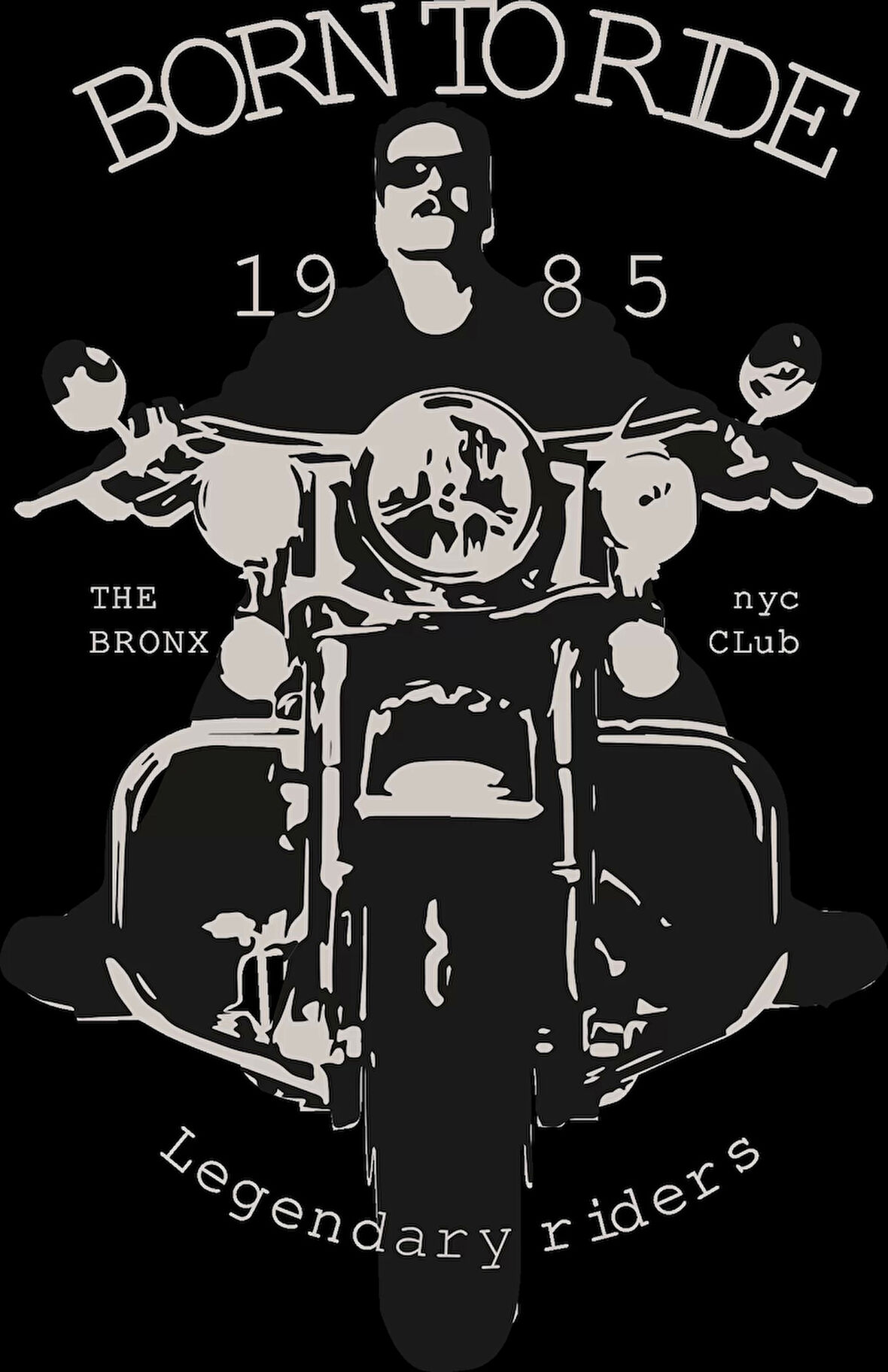 Born To Ride 1985 Sticker 10x10 cmRenkli Sticker