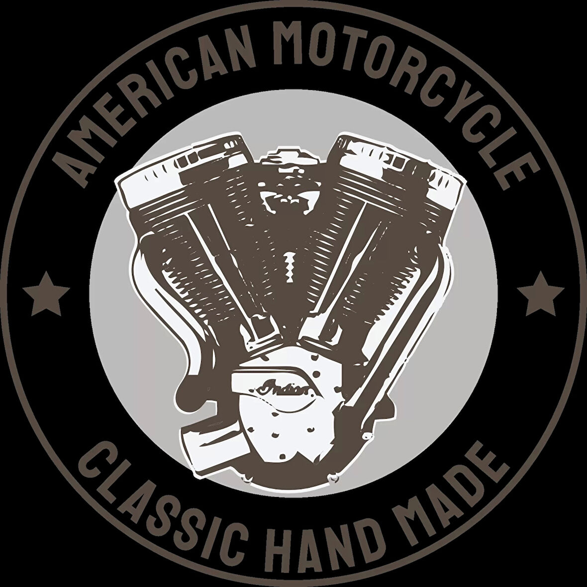 American Motorcycle Sticker 10x10 cmRenkli Sticker