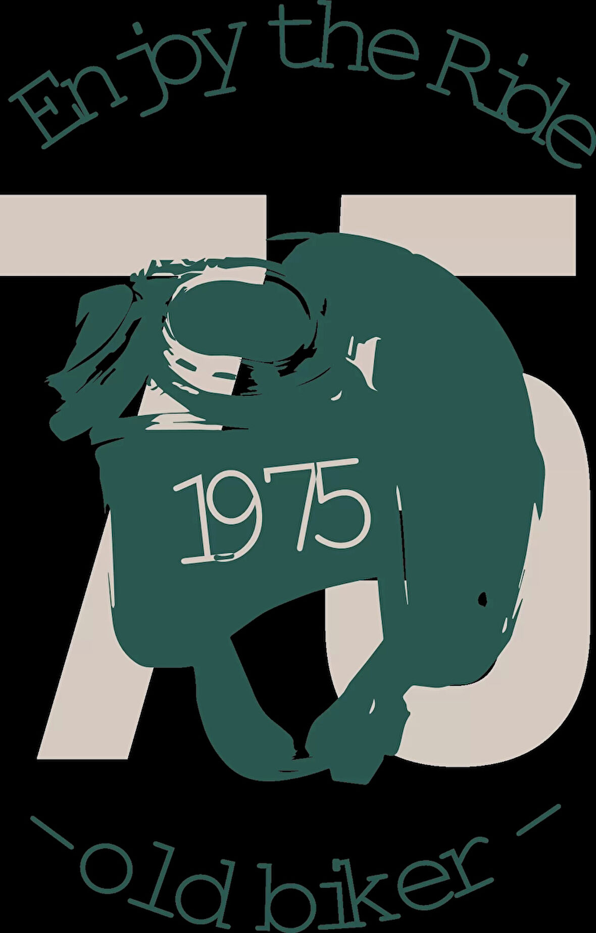 Enjoy The Ride 1975 Sticker 10x10 cmRenkli Sticker