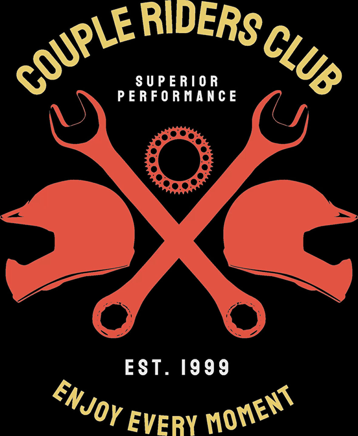 Couple Riders Club Sticker 10x10 cmRenkli Sticker
