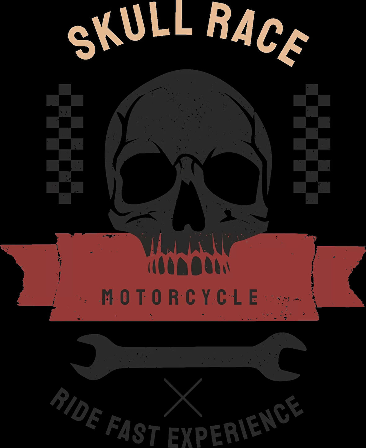 Skull Race Kurukafa Sticker 10x10 cmRenkli Sticker