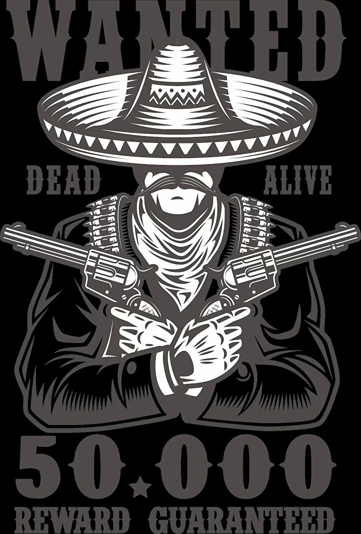 Wanted Aranıyor Sticker 10x10 cmRenkli Sticker