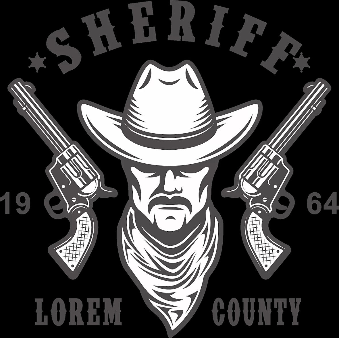 Sherif Sticker 10x10 cmRenkli Sticker