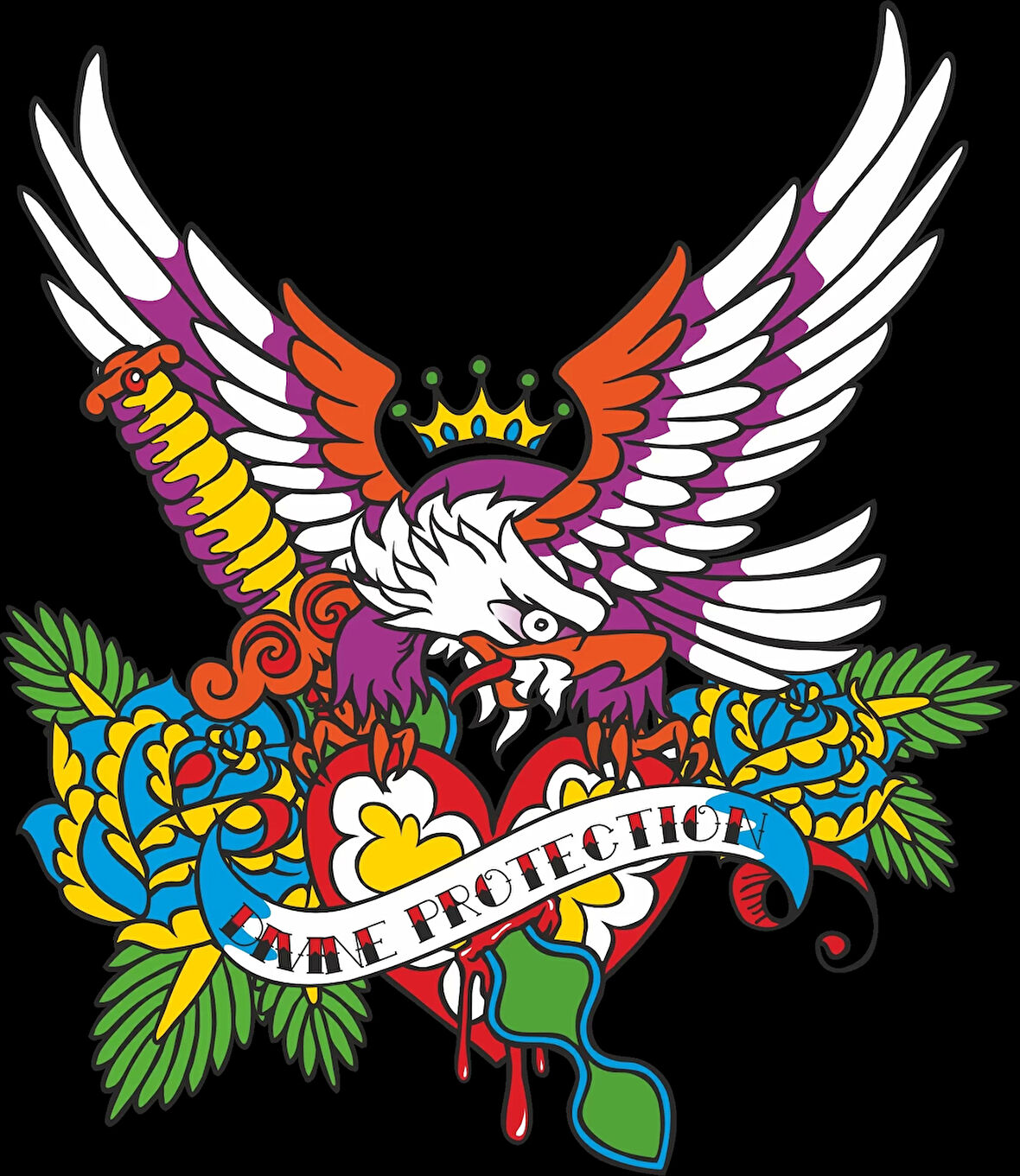 Renkli Papağan Sticker 10x10 cmRenkli Sticker