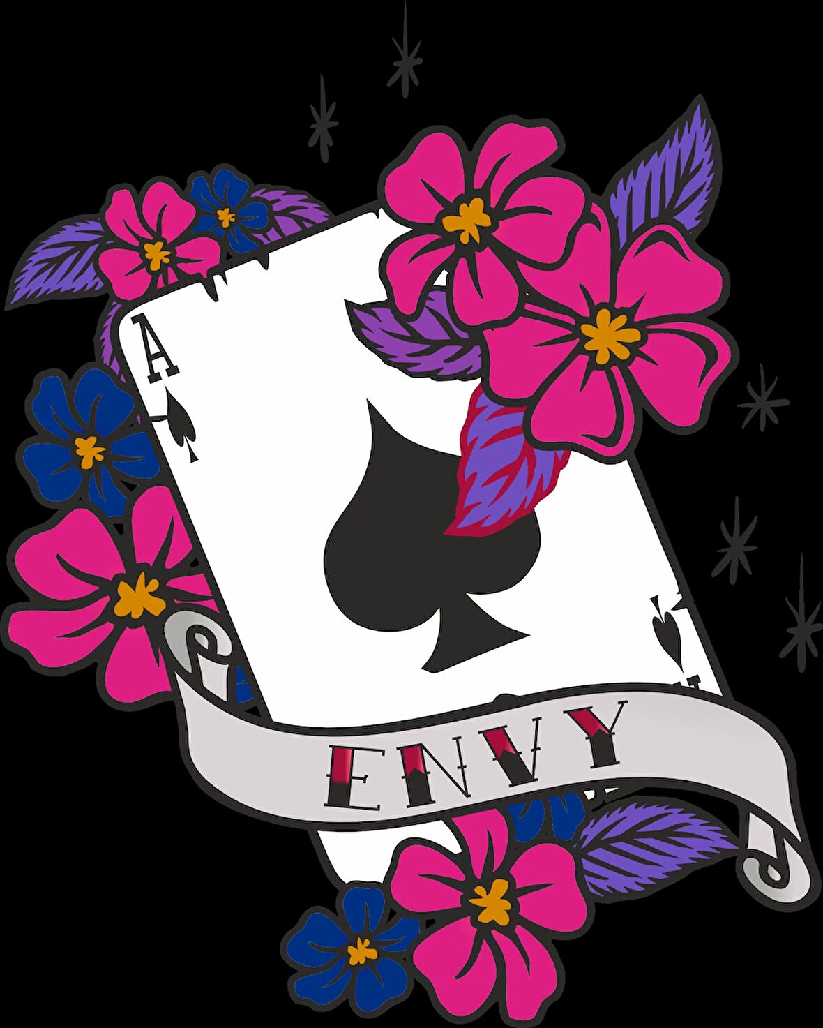 Envy ve Kart Sticker 10x10 cmRenkli Sticker