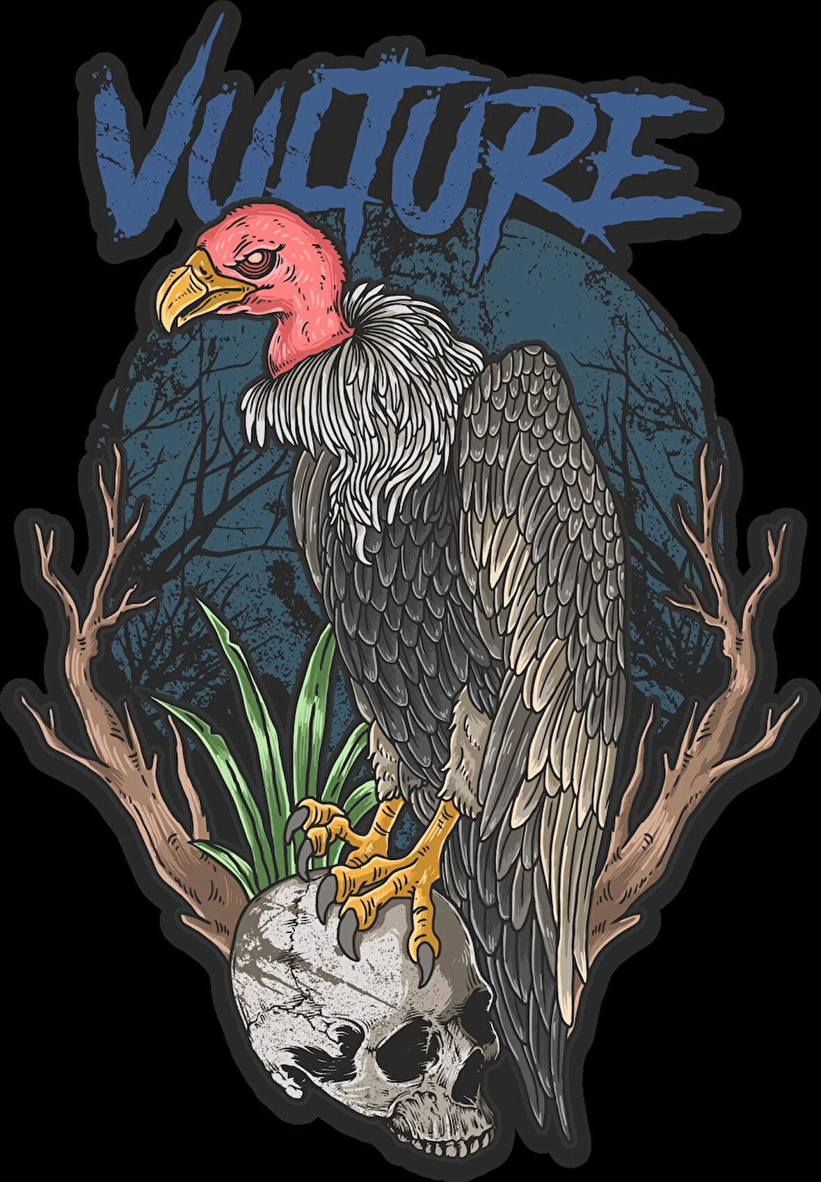 Akbaba Sticker 10x10 cmRenkli Sticker