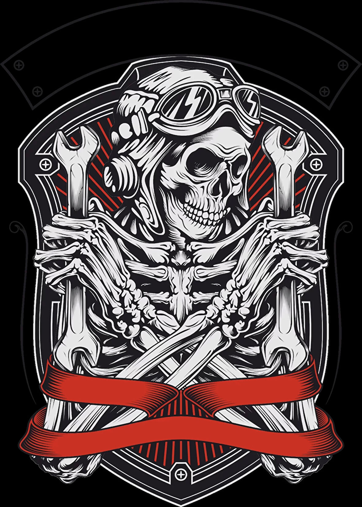 iskelet Tablo Sticker 10x10 cmRenkli Sticker