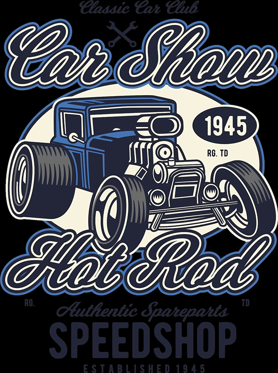 Car Show Sticker 10x10 cmRenkli Sticker