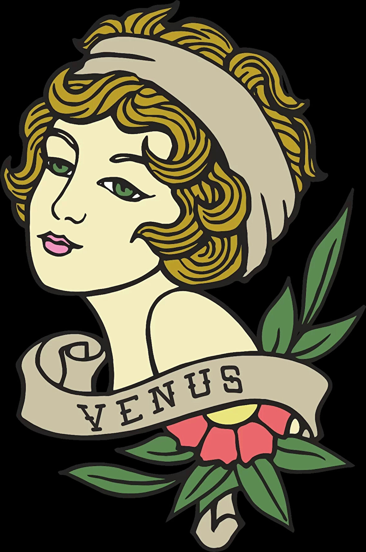 Venus Sticker 10x10 cmRenkli Sticker