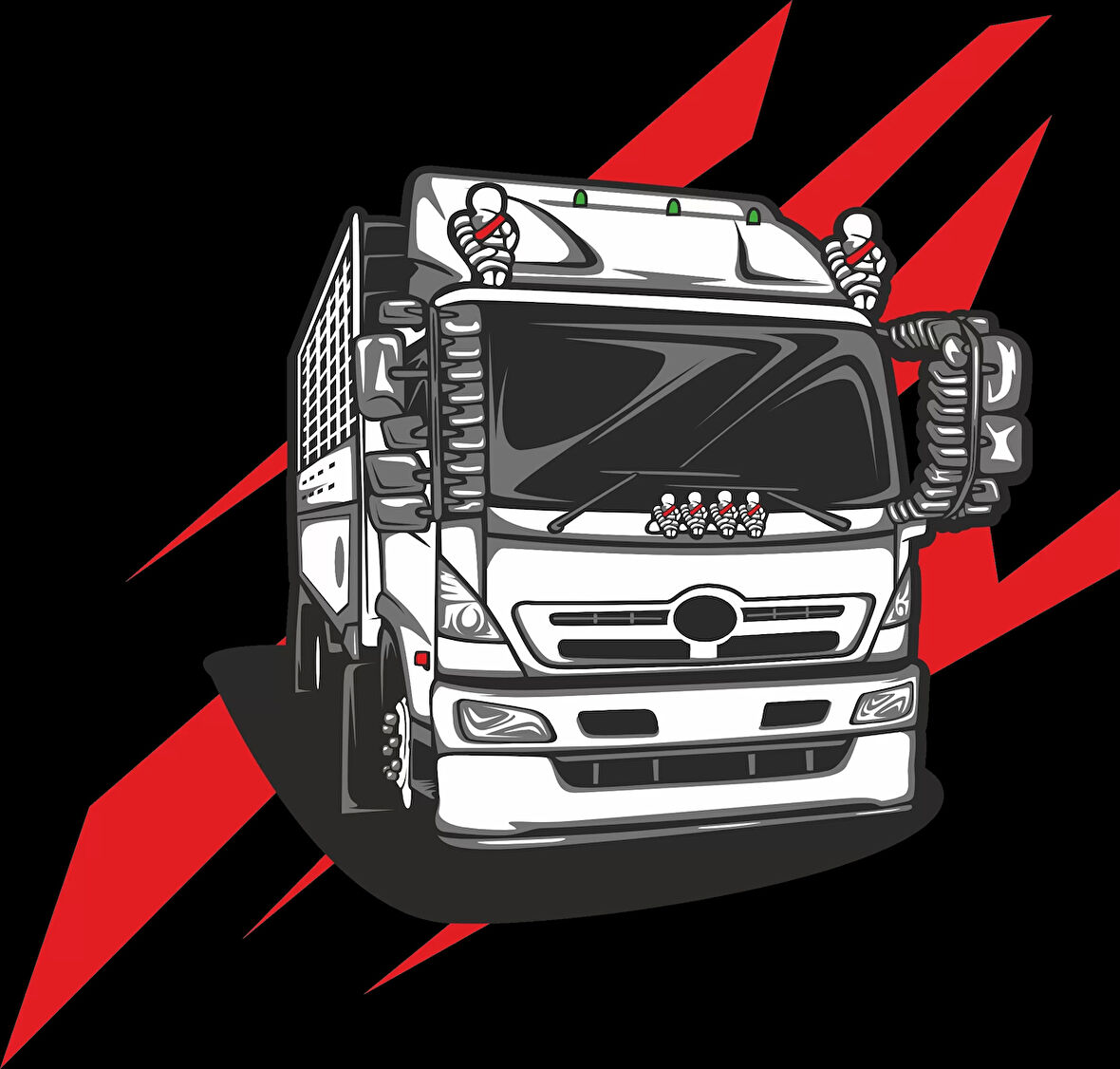 Tır Sticker 10x10 cmRenkli Sticker