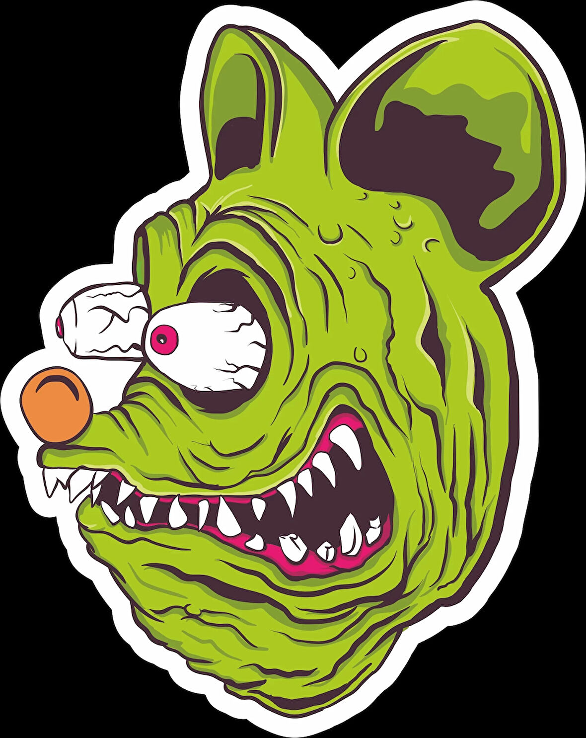 Zombi 3 Sticker 10x10 cmRenkli Sticker