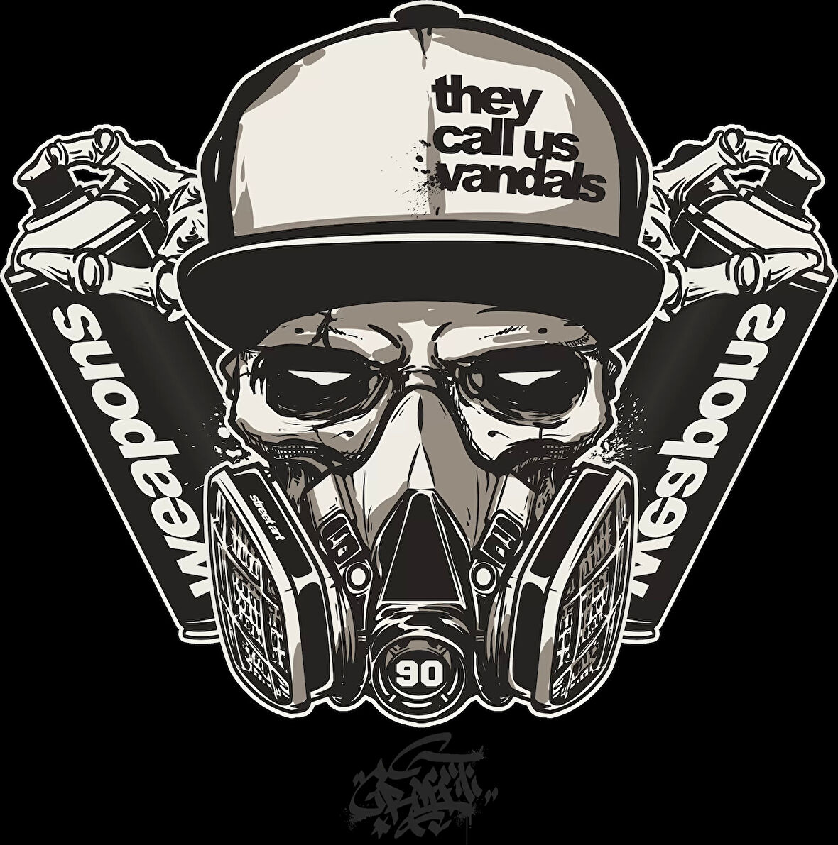 They Call Us Vandals Sticker 10x10 cmRenkli Sticker