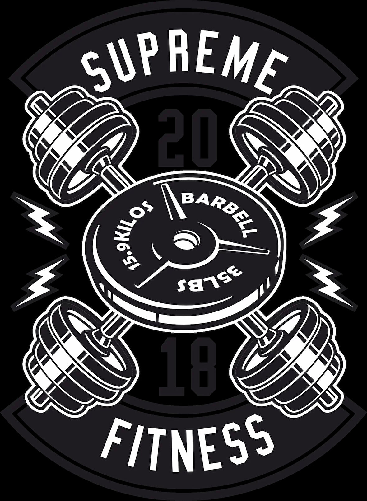 Supreme Fitness Sticker 10x10 cmRenkli Sticker