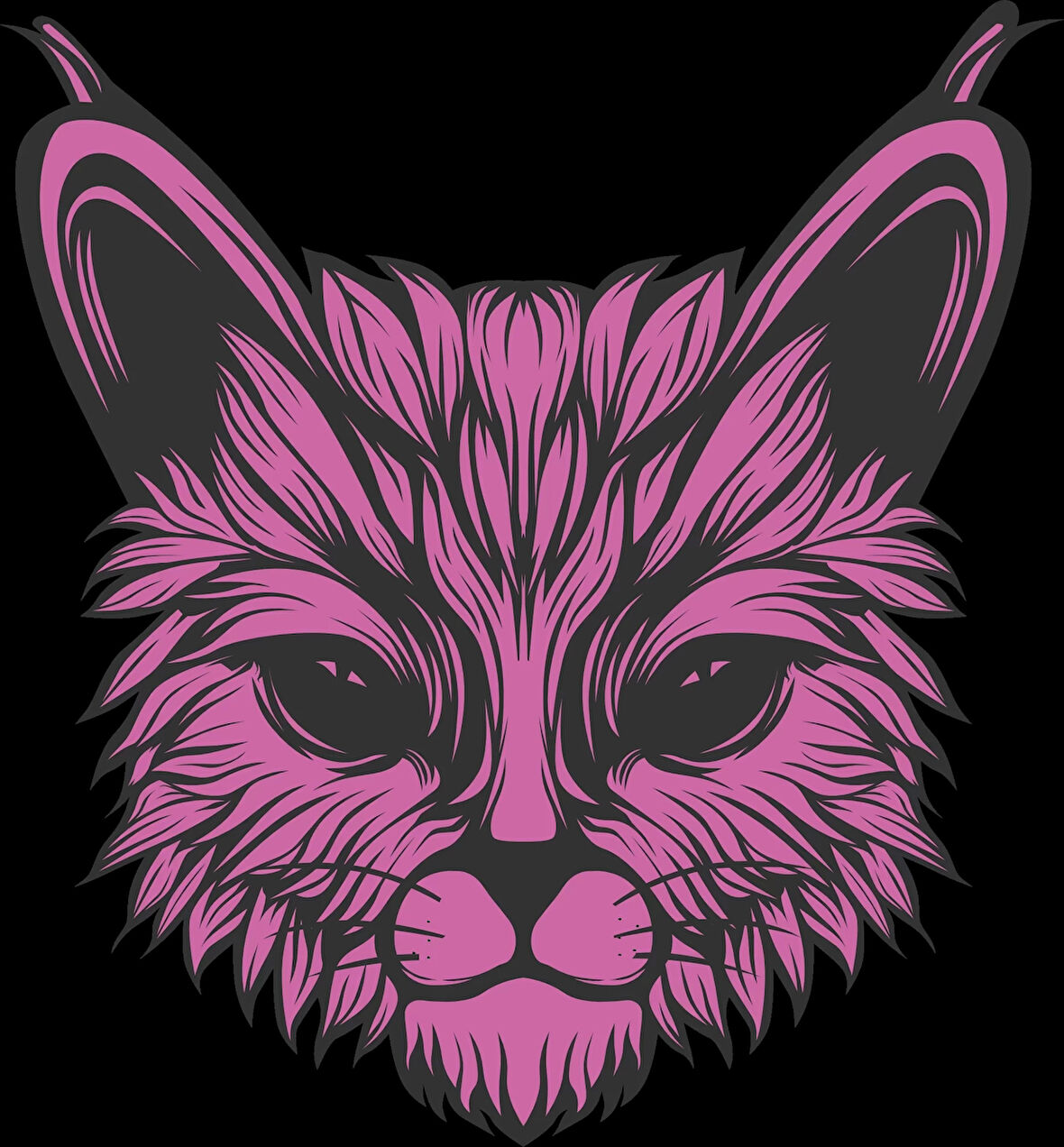 Mor Kedi Sticker 10x10 cmRenkli Sticker