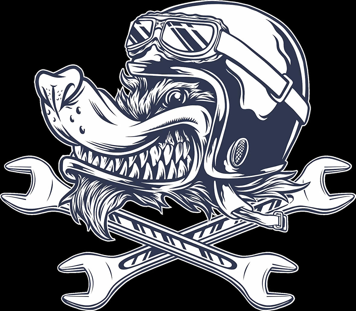 Mekanik Kurt Sticker 10x10 cmRenkli Sticker