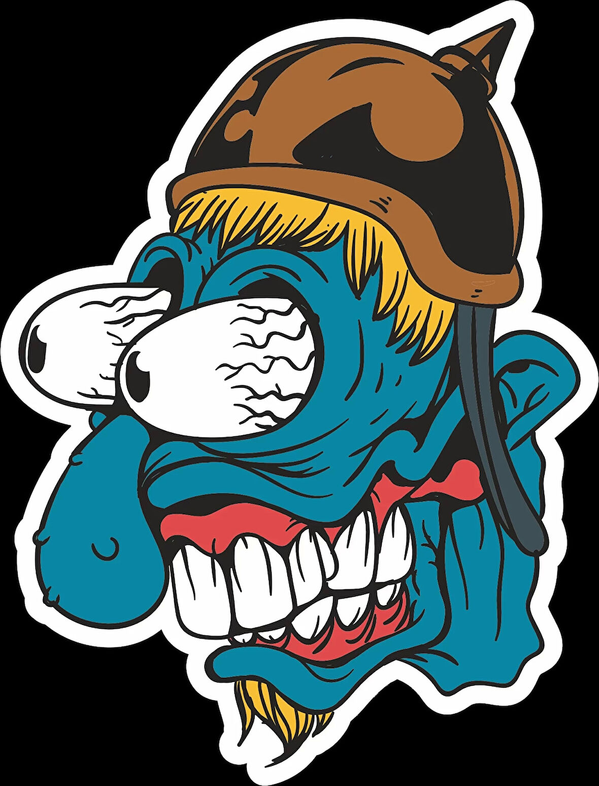 Zombi 9 Sticker 10x10 cmRenkli Sticker