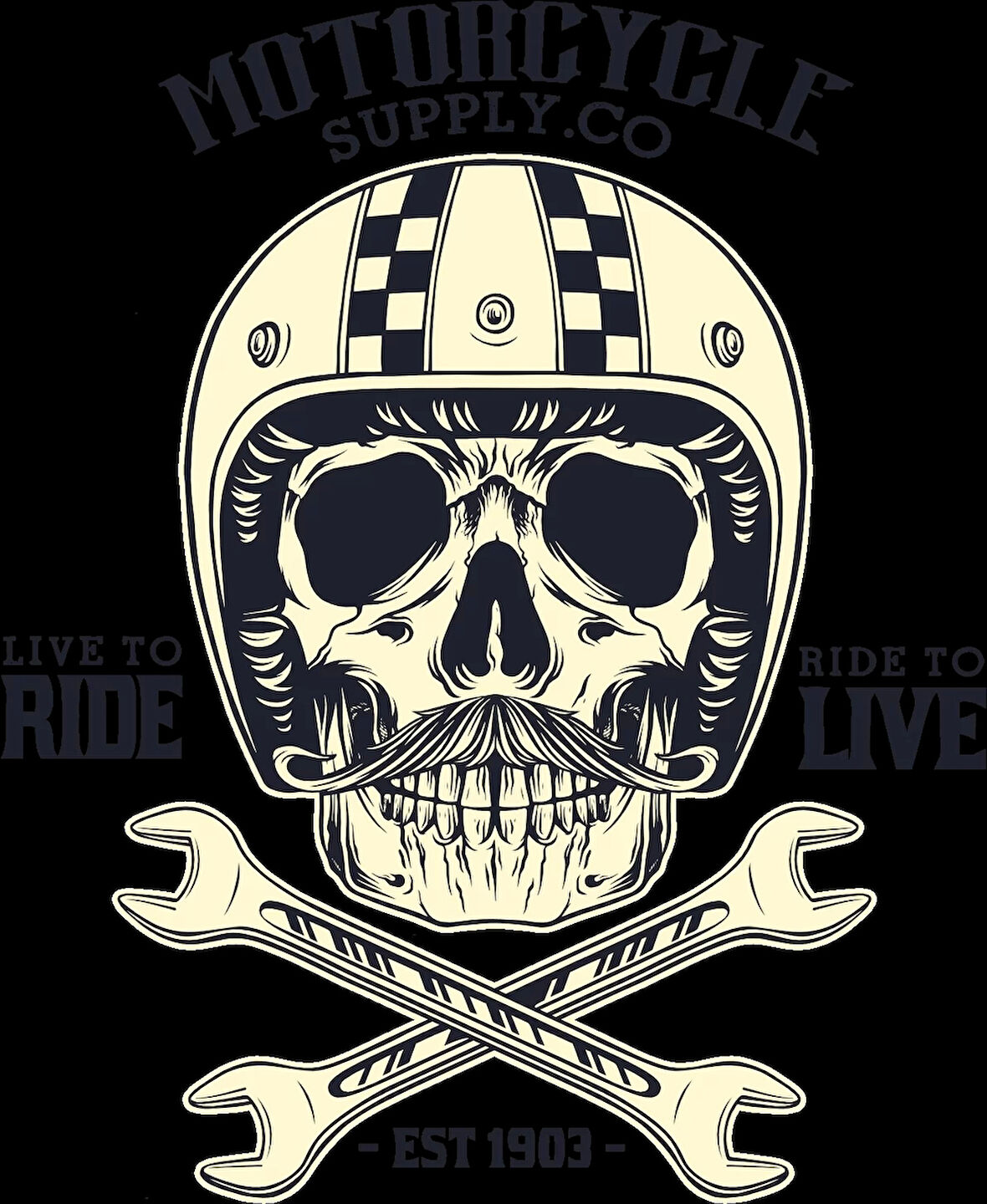 Mekanik Kurukafa Sticker 10x10 cmRenkli Sticker