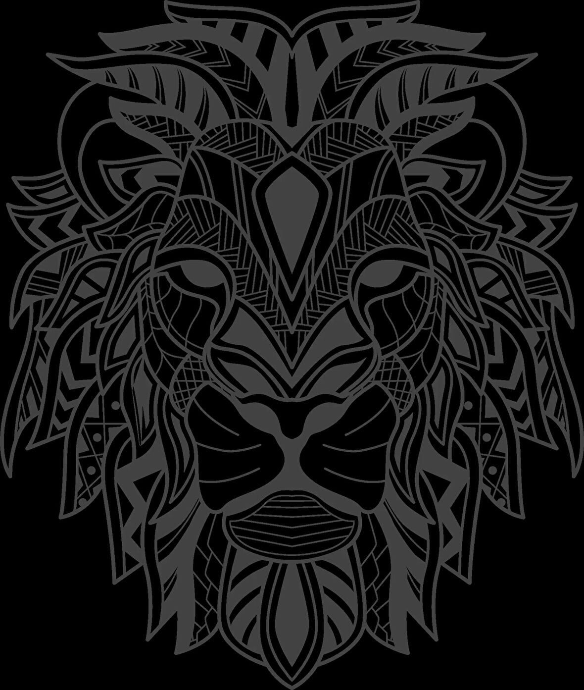 Desenli Aslan Sticker 10x10 cmRenkli Sticker