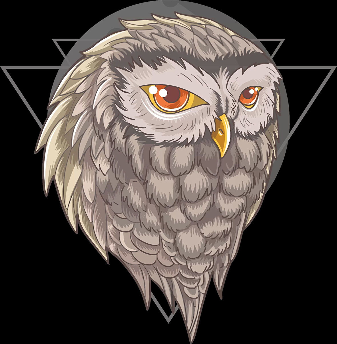 Baykuş Sticker 10x10 cmRenkli Sticker