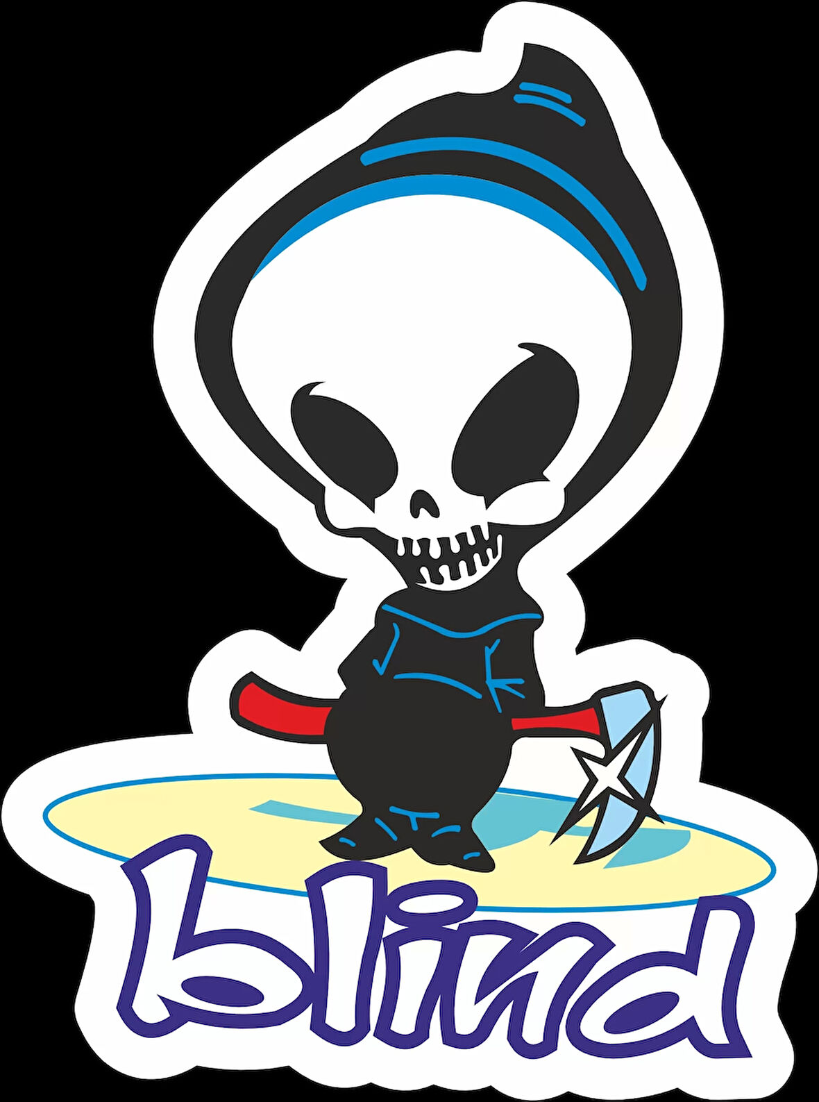 Blind Azrail Sticker 10x10 cmRenkli Sticker