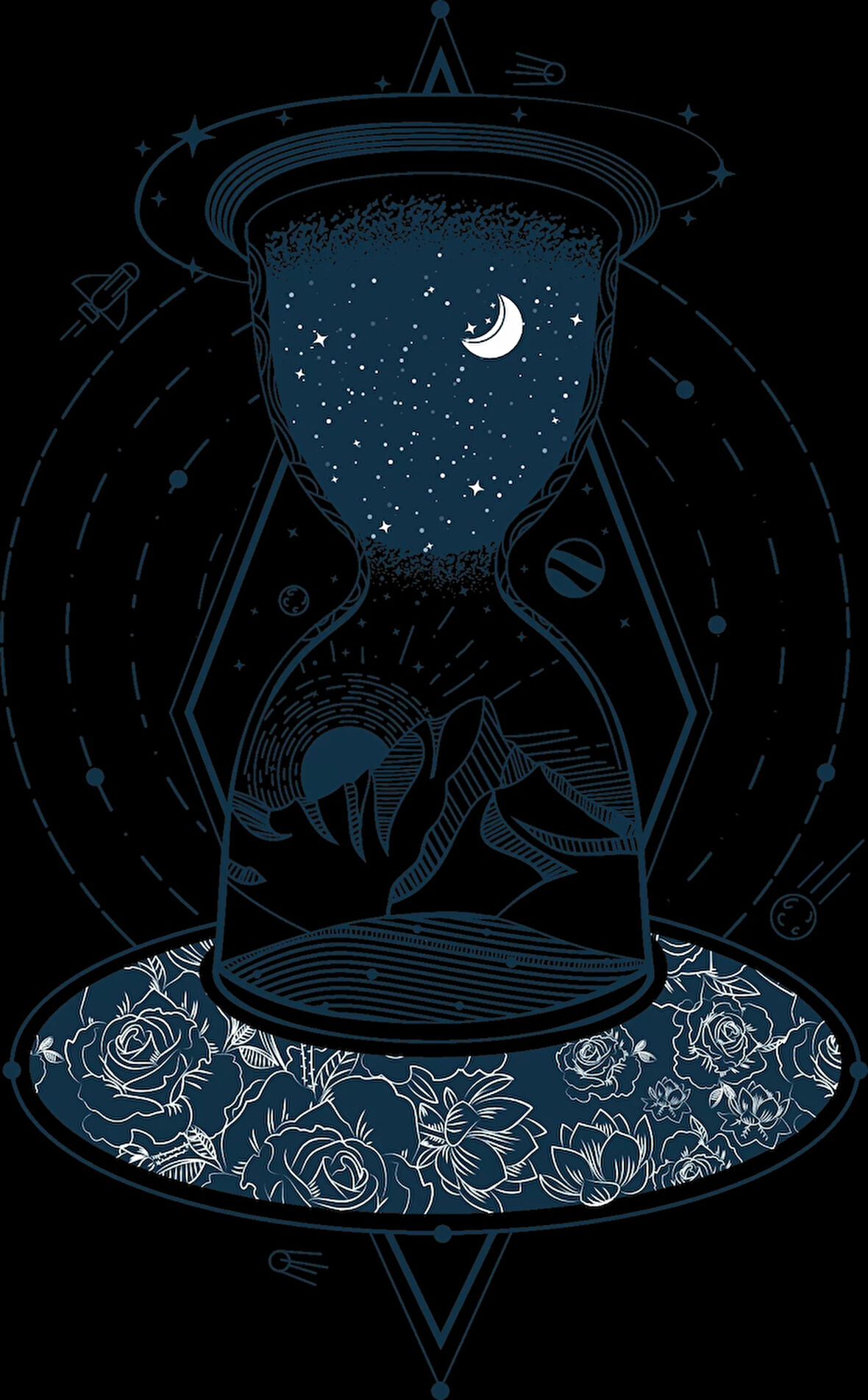 Kum Saati Sticker 10x10 cmRenkli Sticker