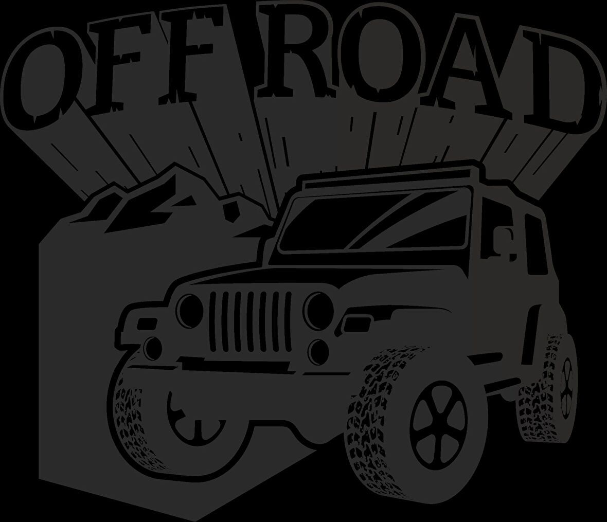 Off Road Jeep Sticker 10x10 cmRenkli Sticker