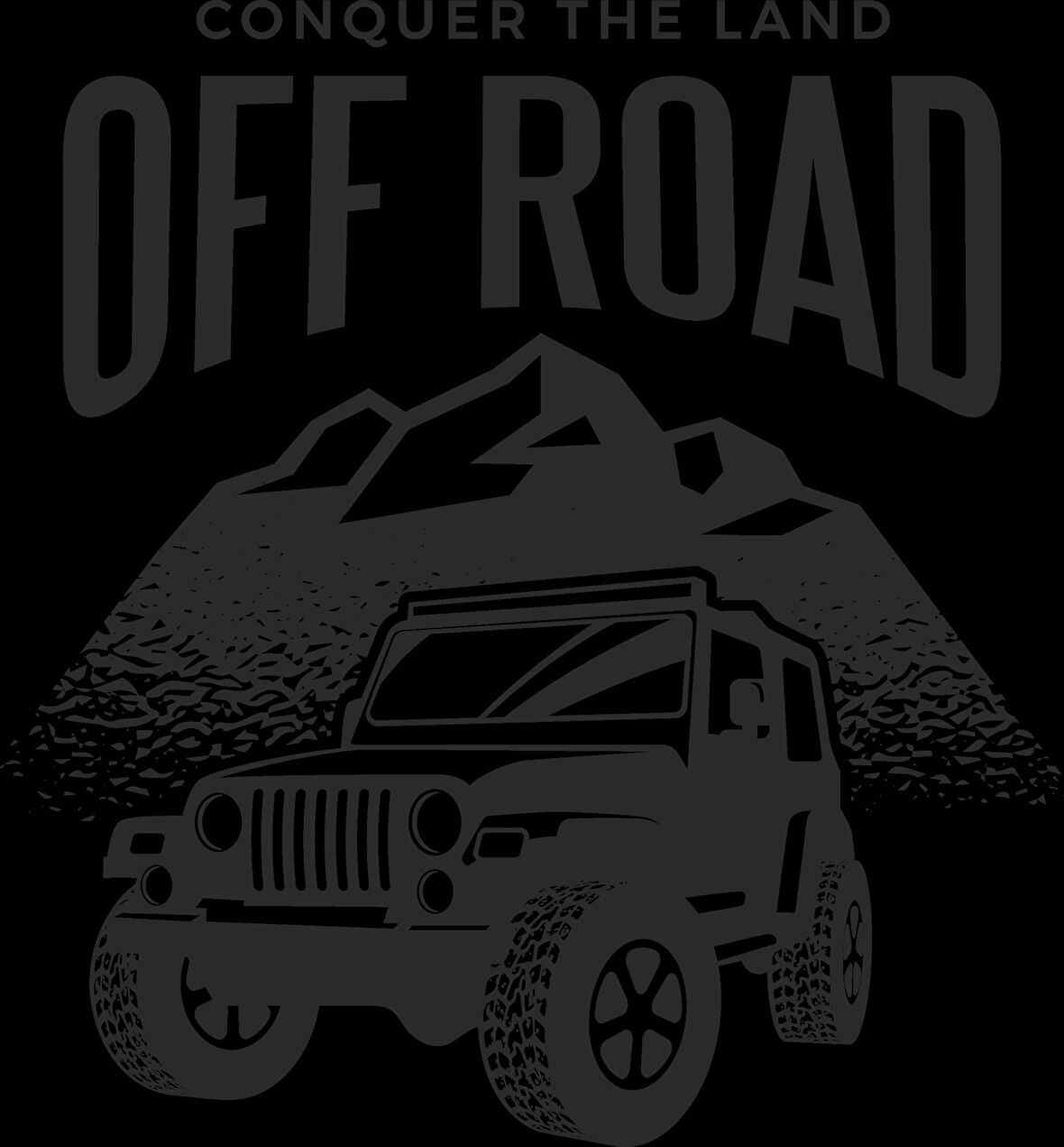 Conqurer The Land Off Road Sticker 10x10 cmRenkli Sticker