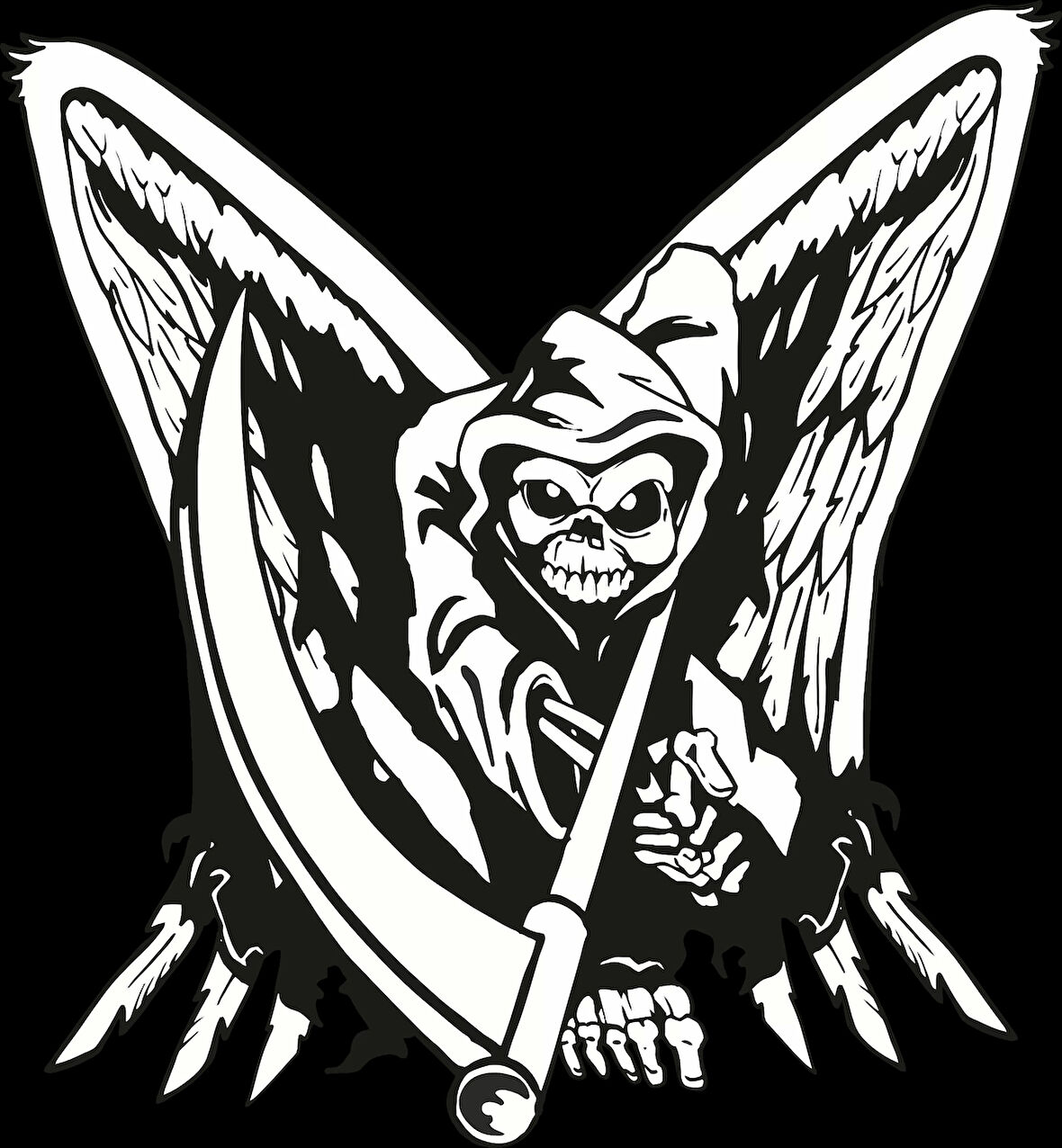 Azrail 2 Kurukafa Sticker 10x10 cmRenkli Sticker