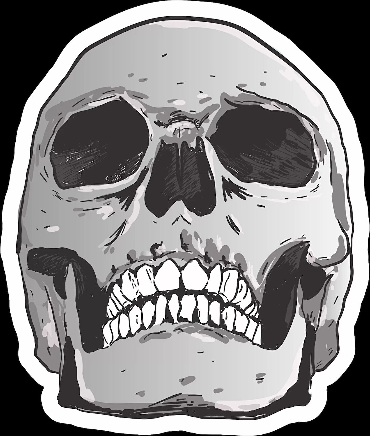 Kurukafa Sticker 5 10x10 cmRenkli Sticker