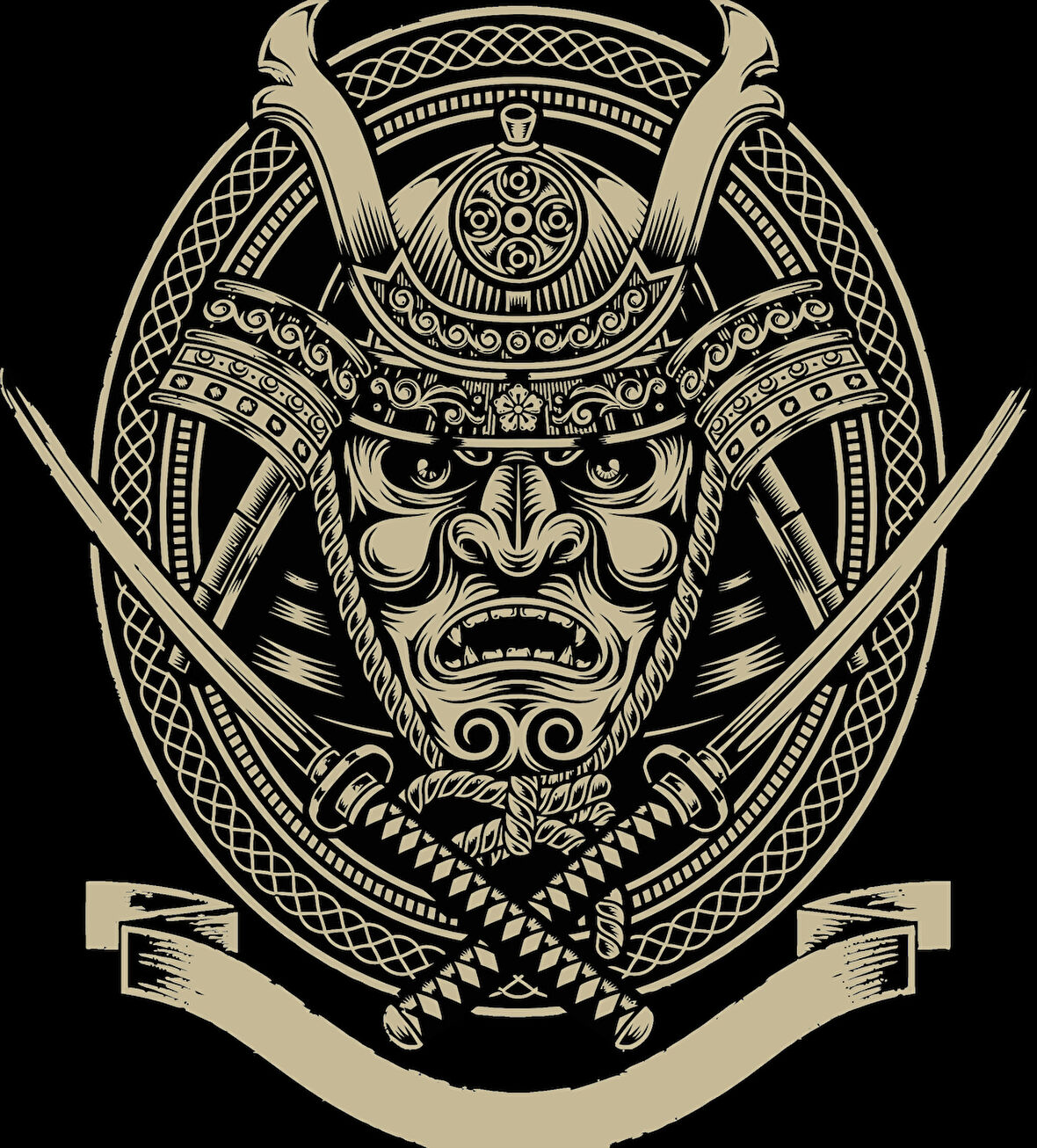 Samuray Sticker 10x10 cmRenkli Sticker