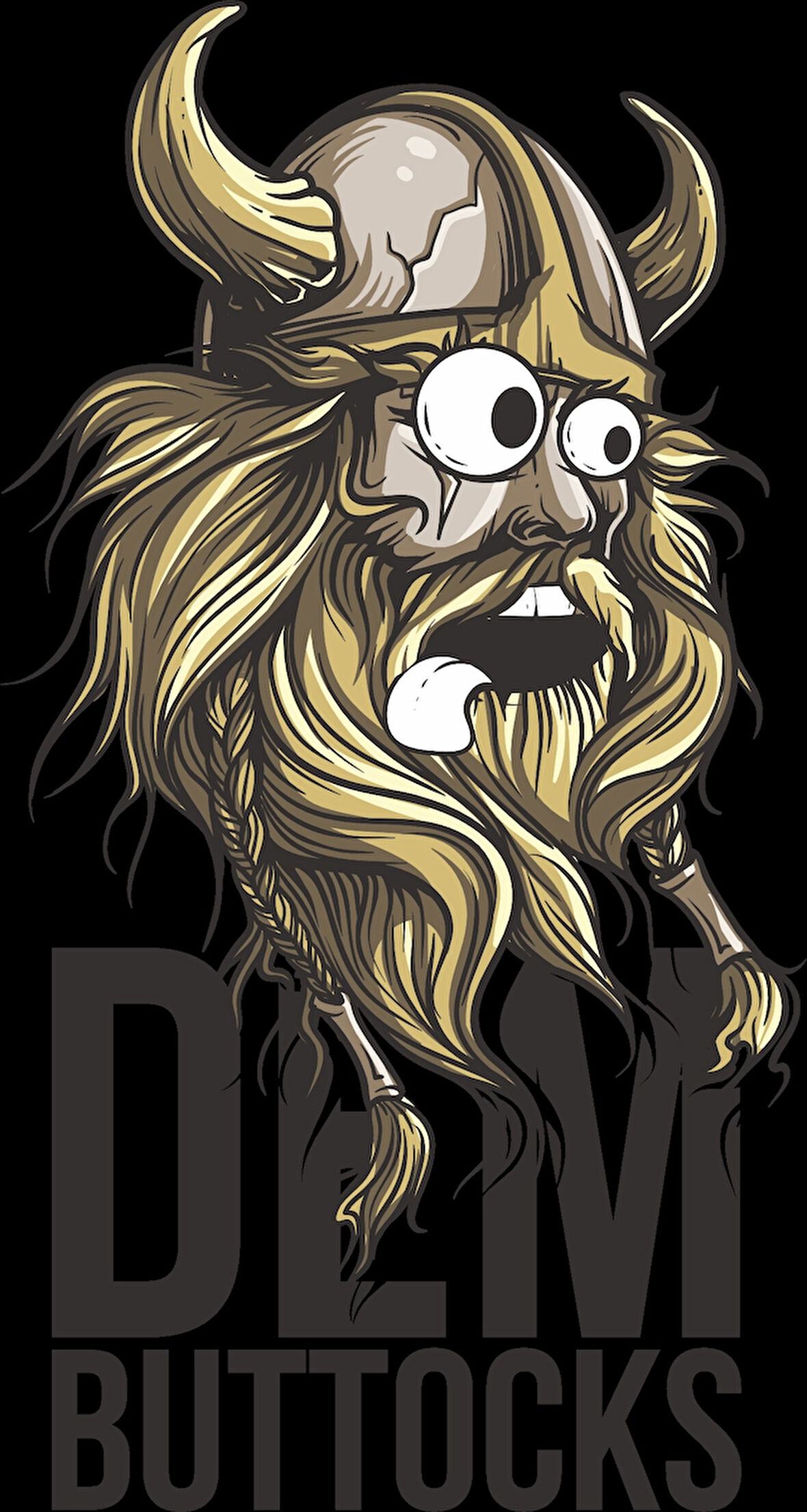 Dem Buttokcs Viking Sticker 10x10 cmRenkli Sticker