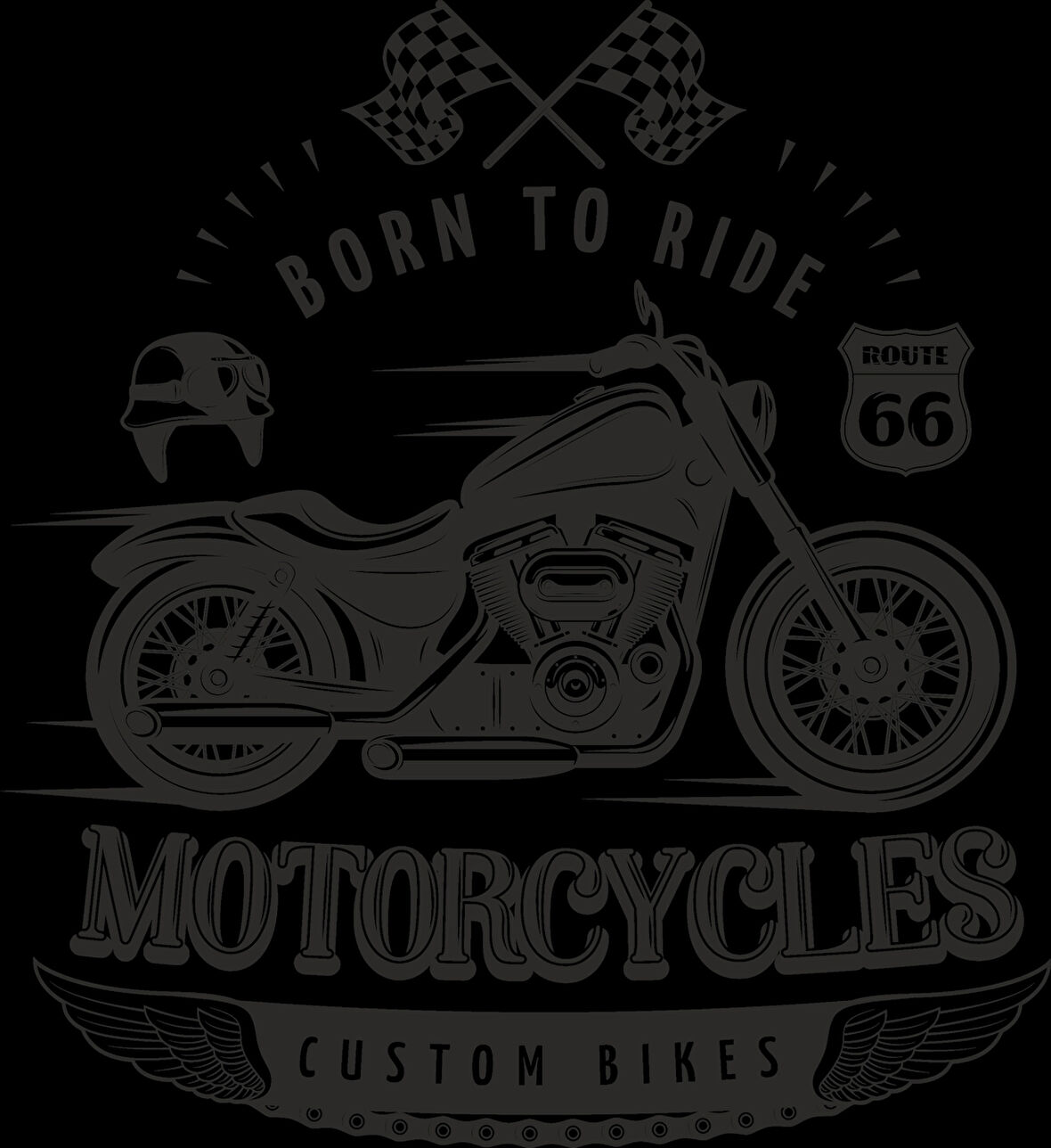 Born To Ride Sticker 10x10 cmRenkli Sticker