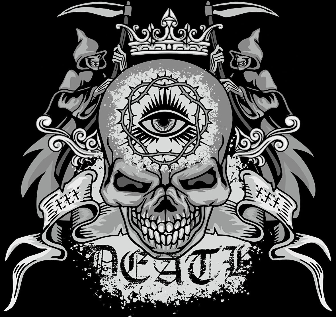 Tek Göz Kurukaf Sticker 10x10 cmRenkli Sticker