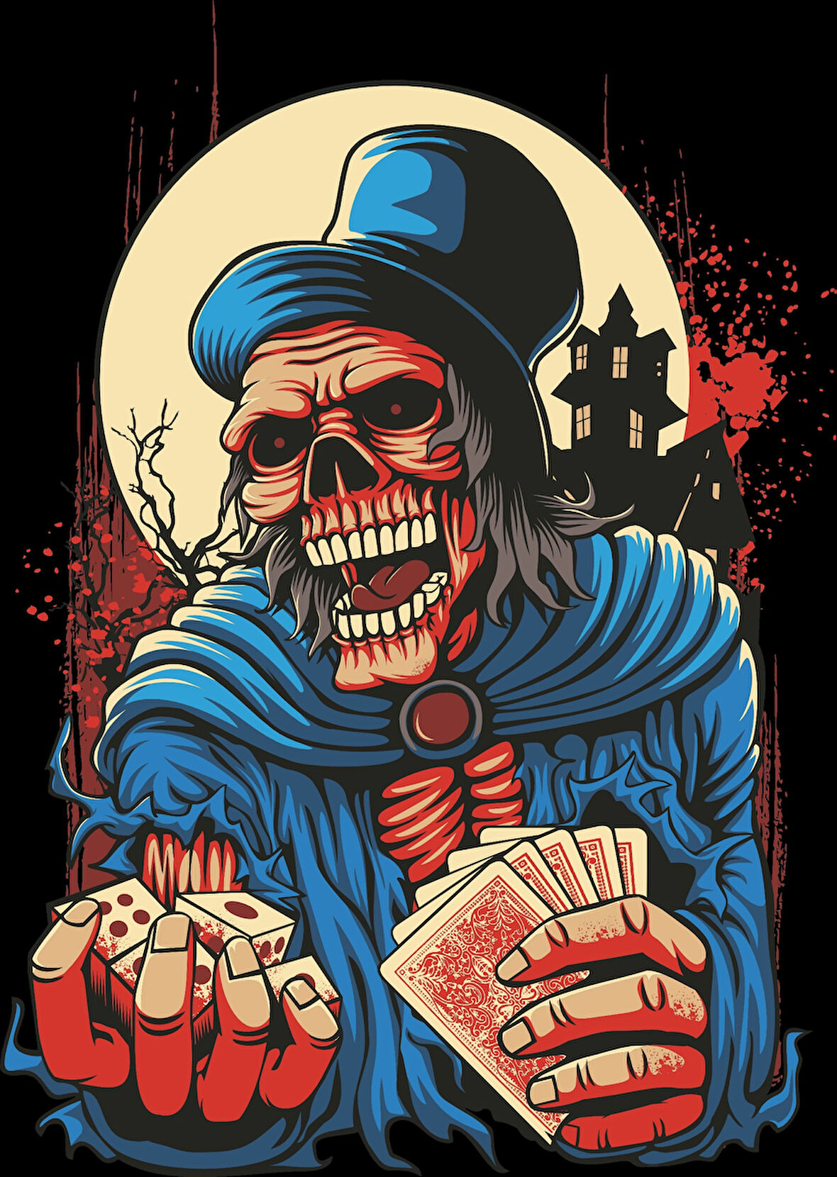 İskelet Sticker 10x10 cmRenkli Sticker