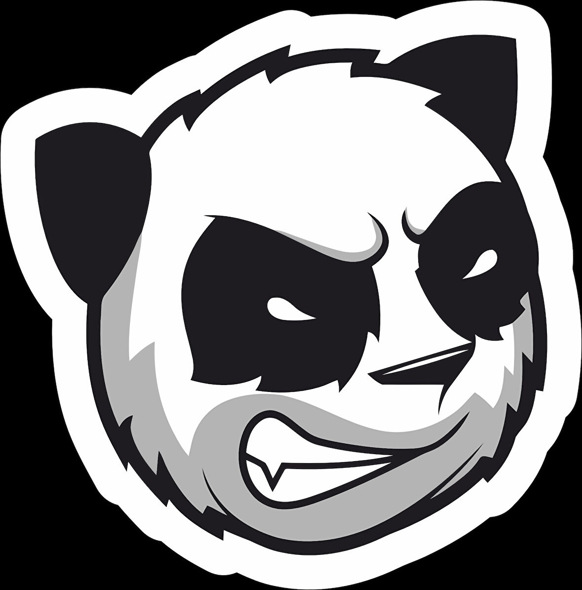 Kızgın Panda Sticker 10x10 cmRenkli Sticker