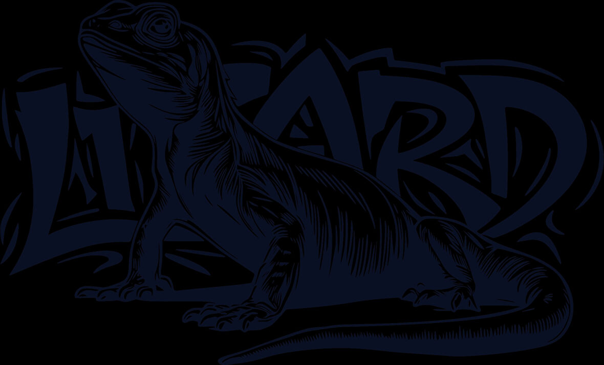 Lizard Kertenkele Sticker 10x10 cmRenkli Sticker