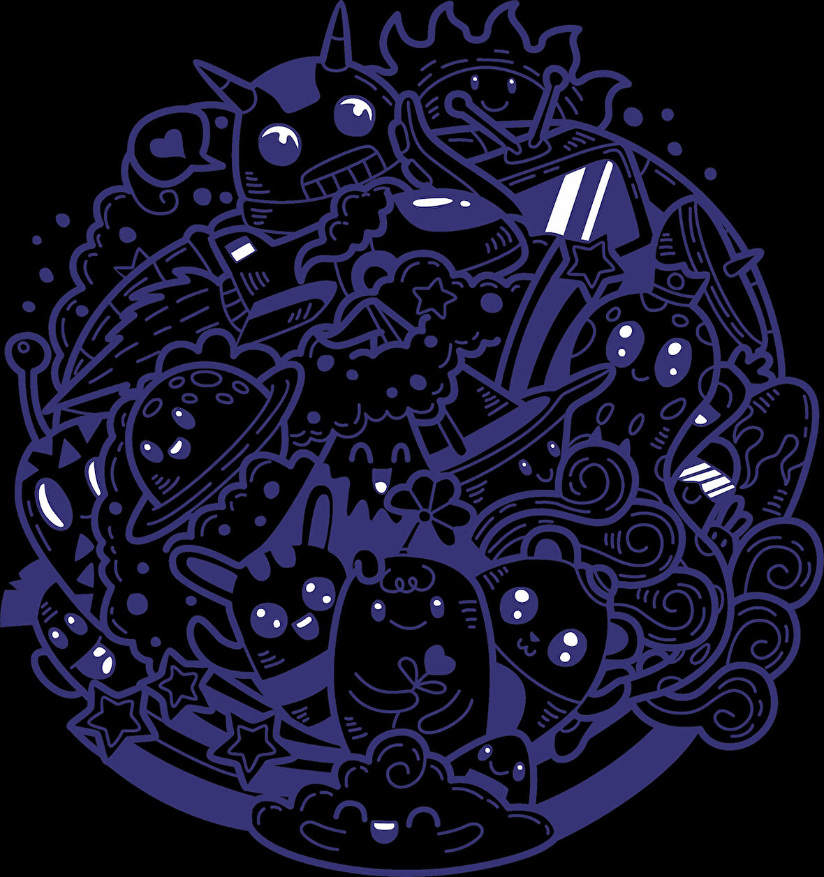 Desenler Sticker 5 10x10 cmRenkli Sticker