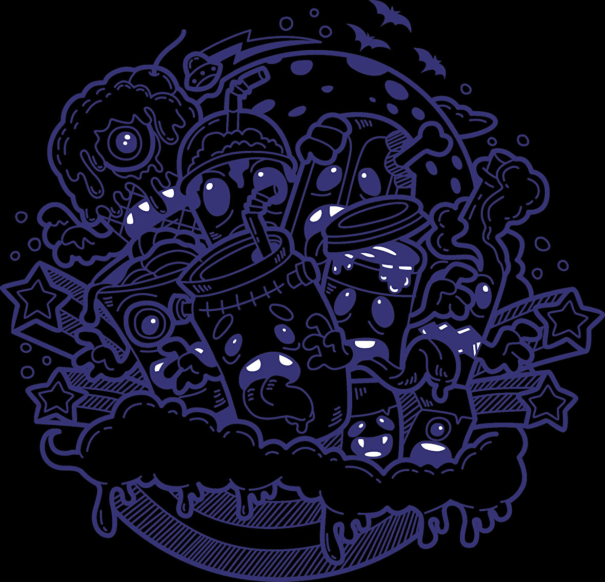 Desenler Sticker 6 10x10 cmRenkli Sticker