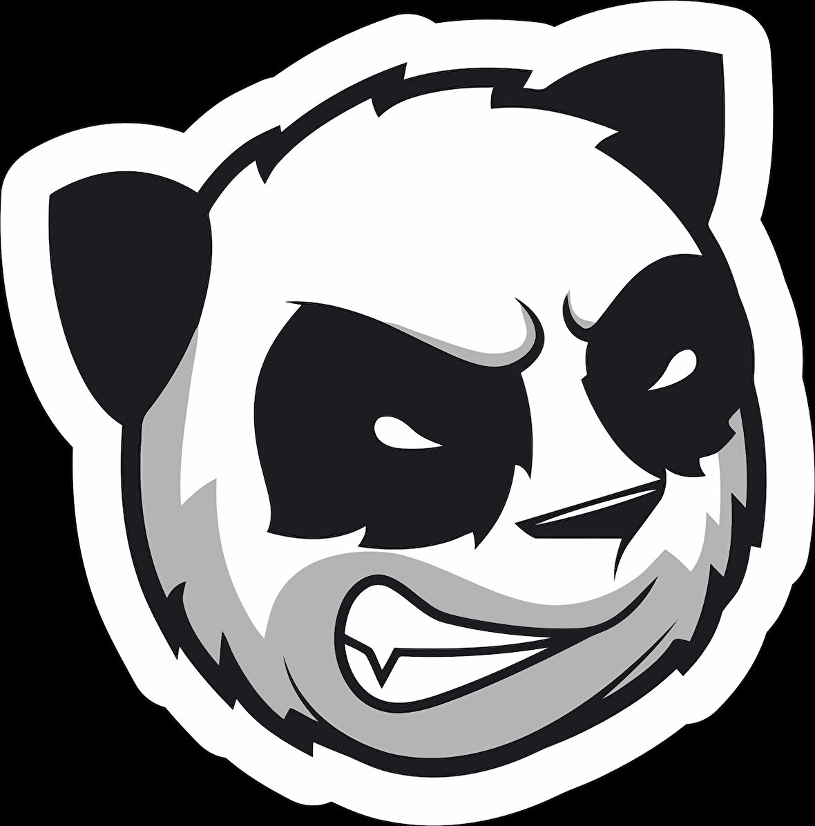 Kızgın Panda Sticker 10x10 cmRenkli Sticker