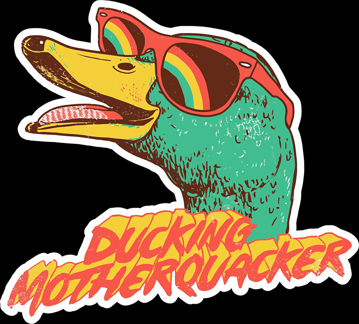 pride ördek sticker 10x10 cmRenkli Sticker