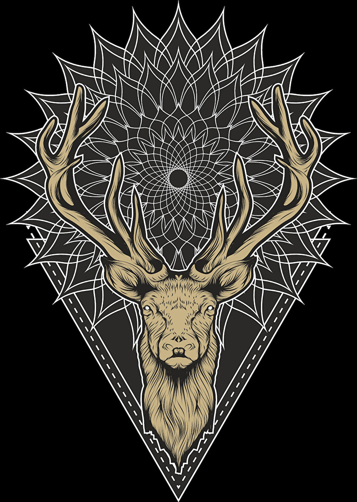 geyik sticker 10x10 cmRenkli Sticker