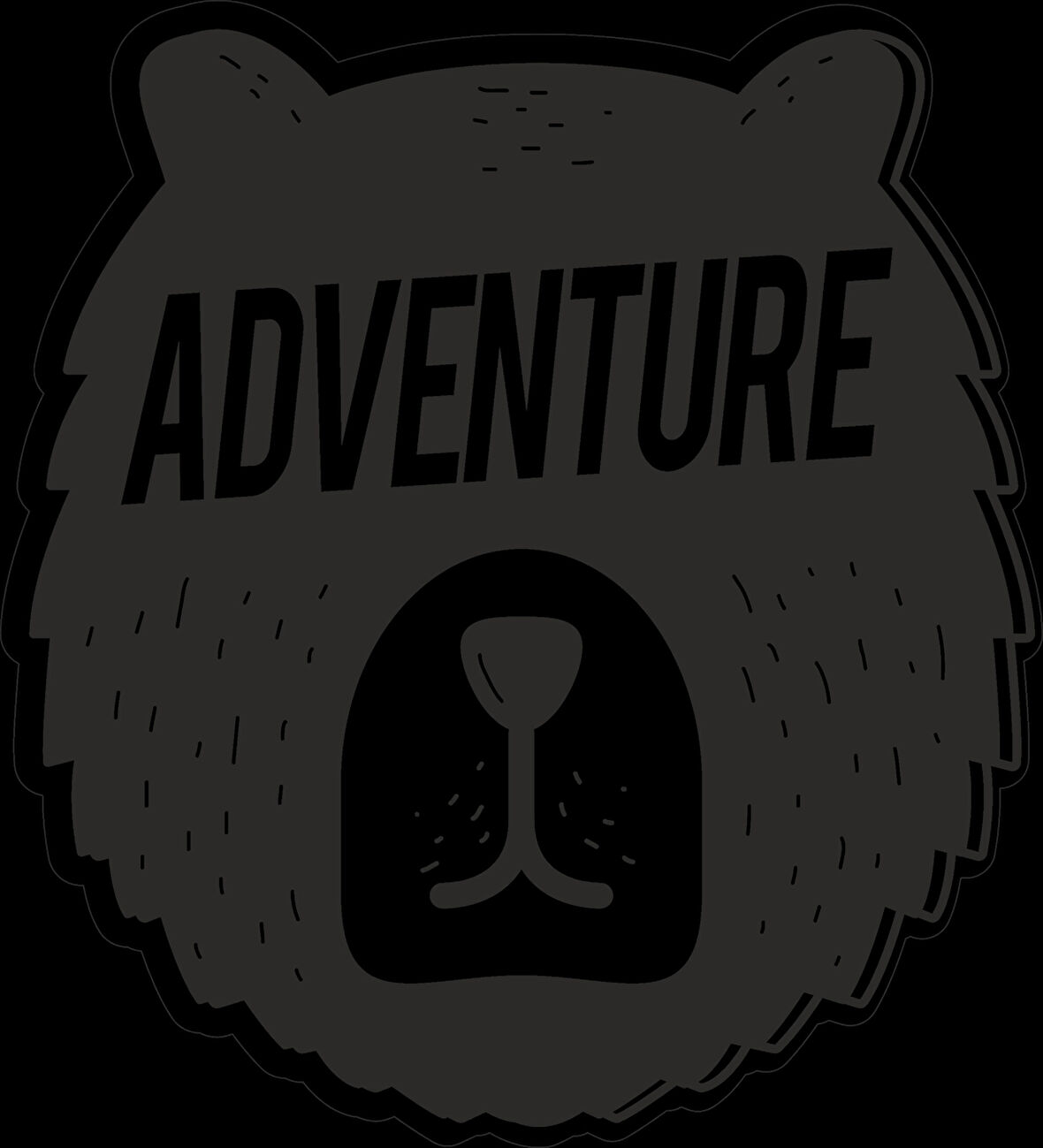 Adventure ayı sticker 10x10 cmRenkli Sticker