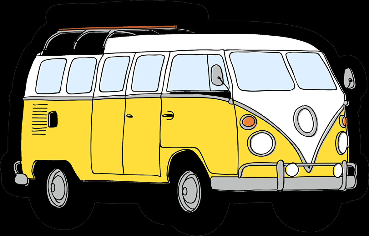 Karavan Sticker 10x10 cmRenkli Sticker