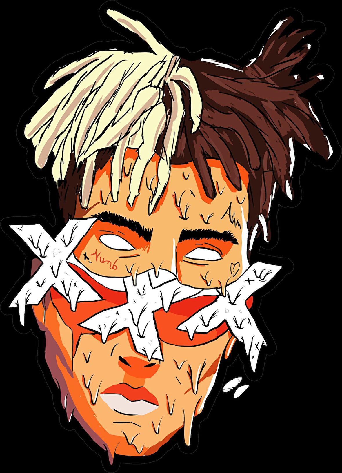 xxx Sticker 10x10 cmRenkli Sticker