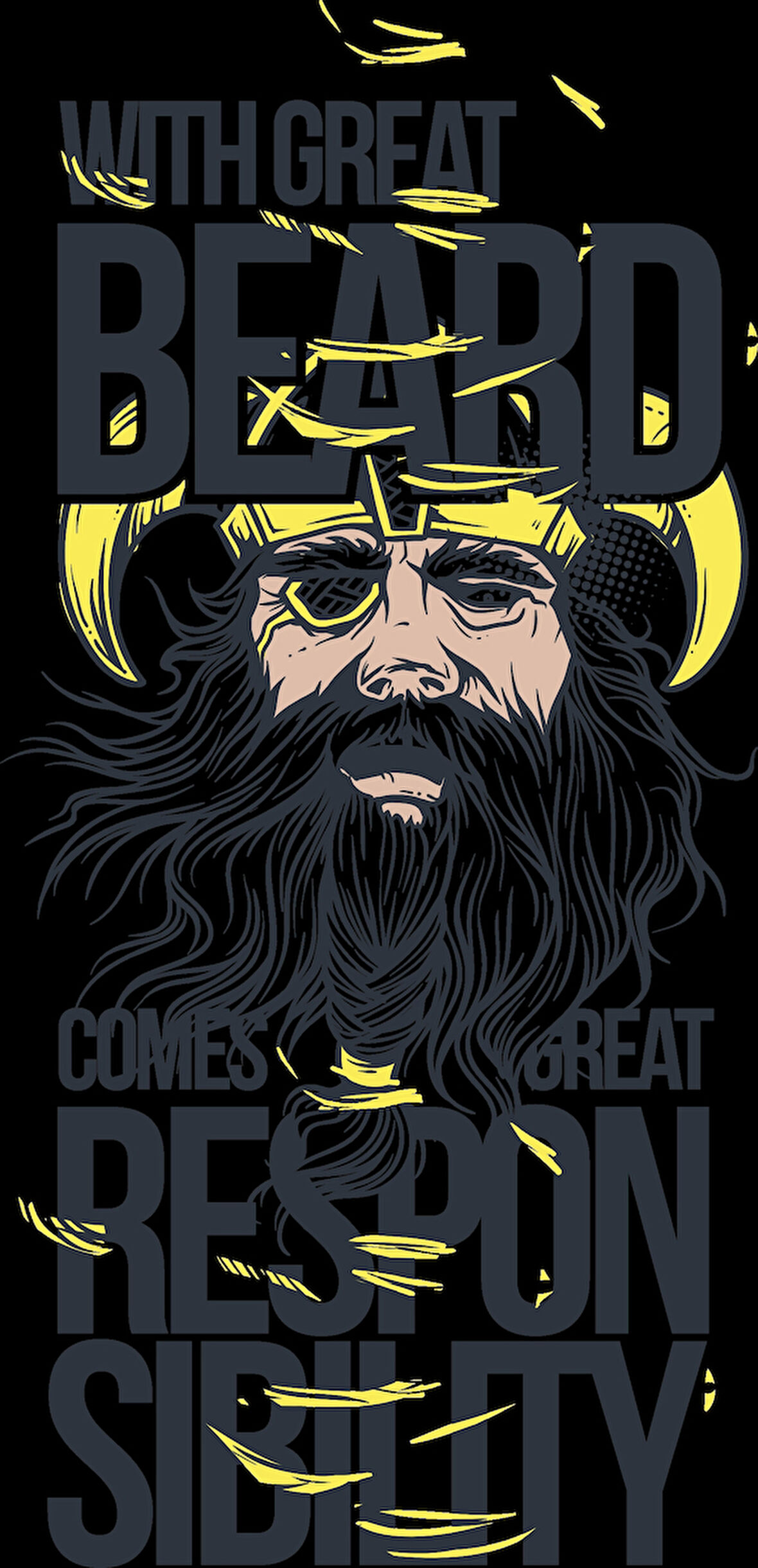 Beard Sticker 10x10 cmRenkli Sticker