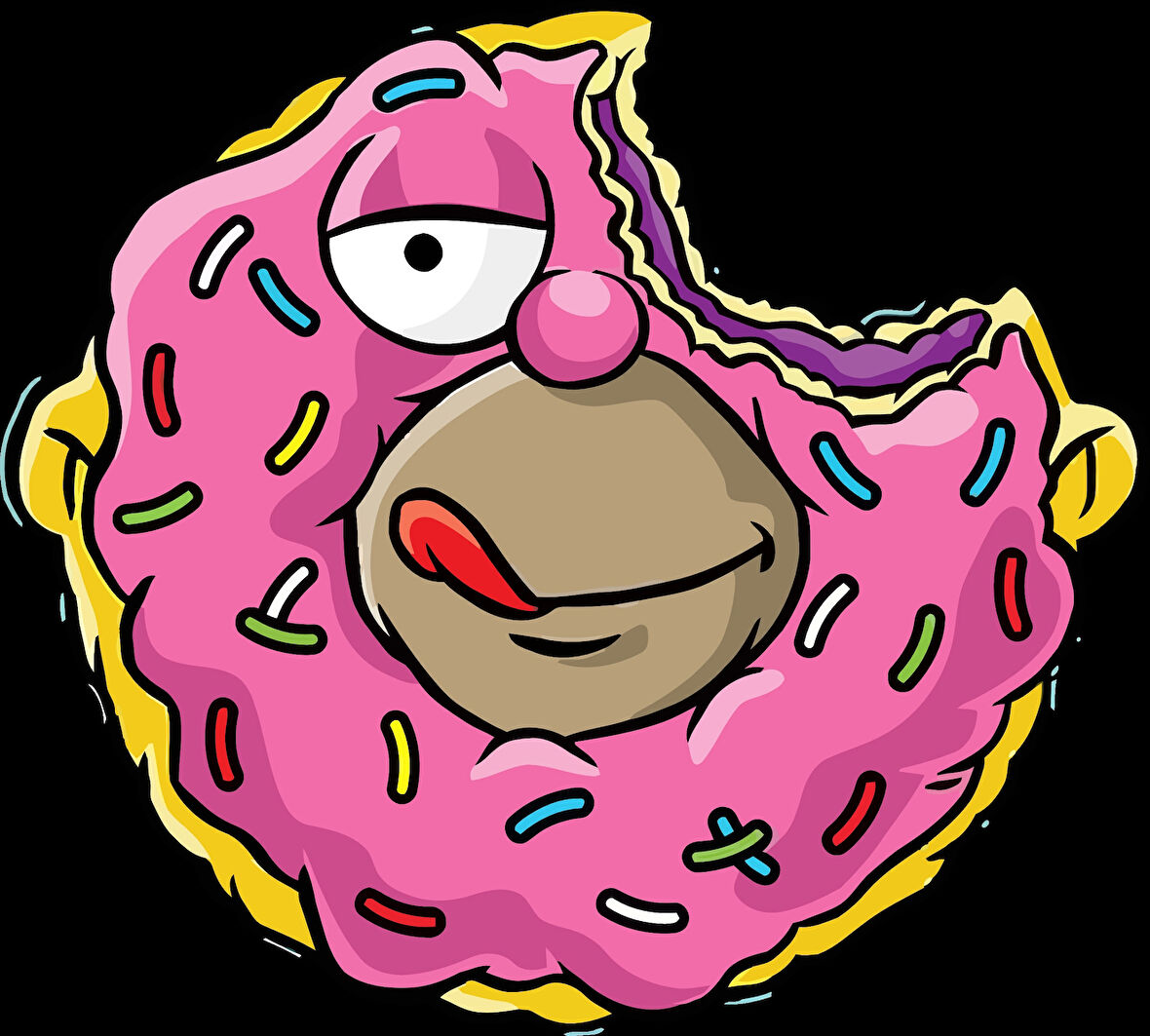 donut sticker 10x10 cmRenkli Sticker