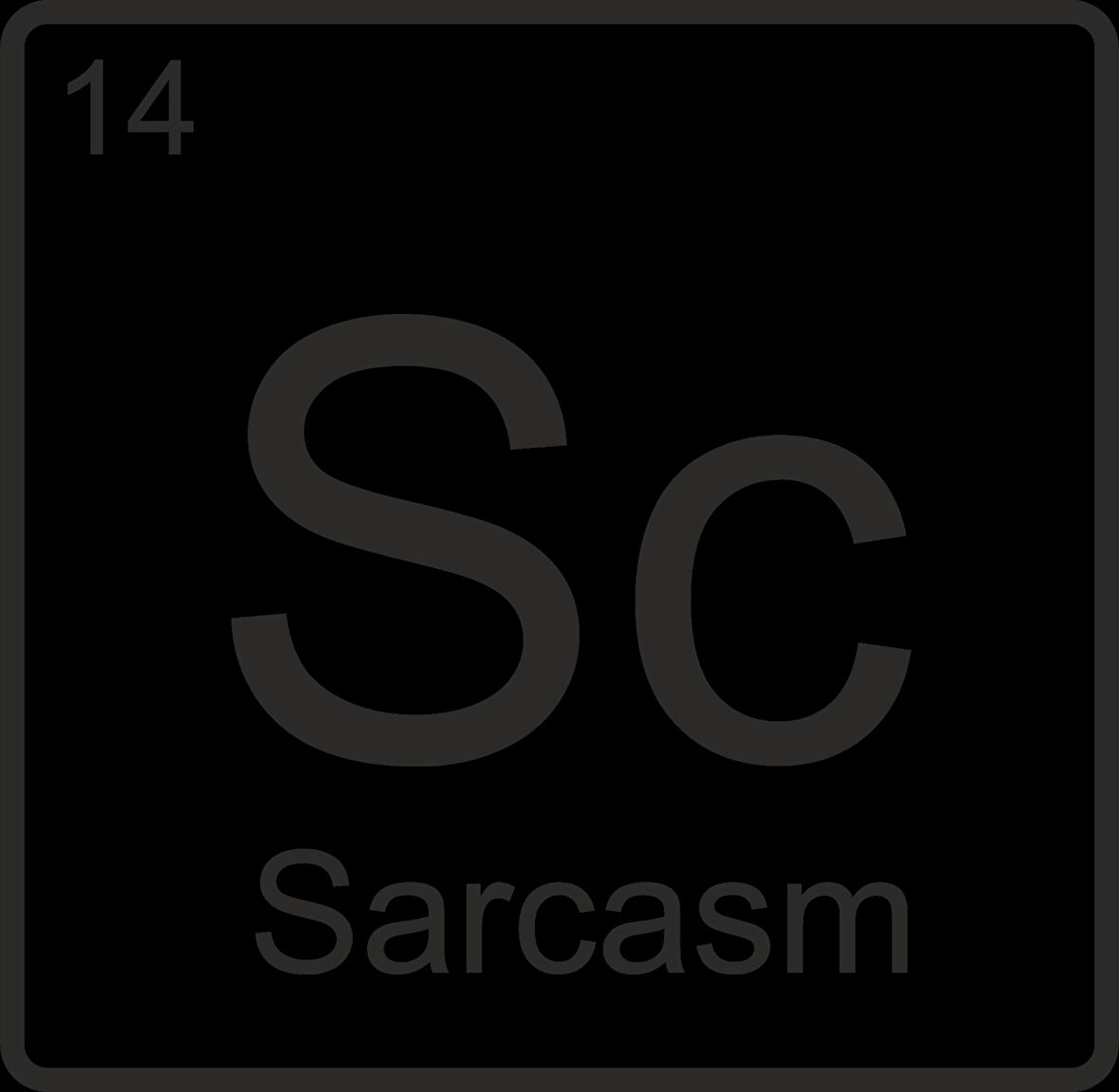 Sc sarcasm sticker 10x10 cmRenkli Sticker