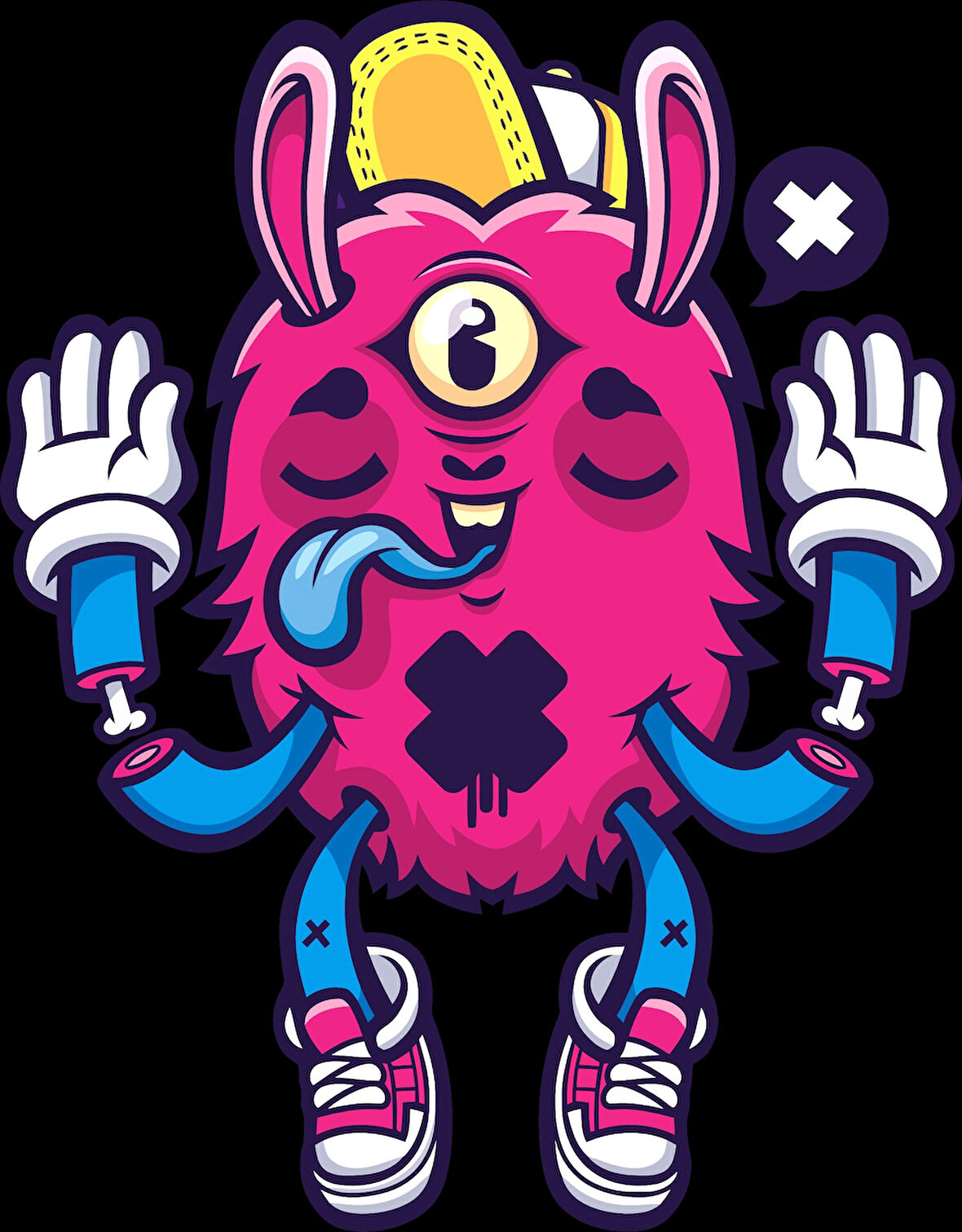 Pembe Sticker 10x10 cmRenkli Sticker