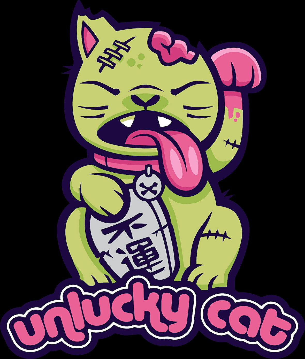 Unlucky Cat Şanssız Kedi 10x10 cmRenkli Sticker