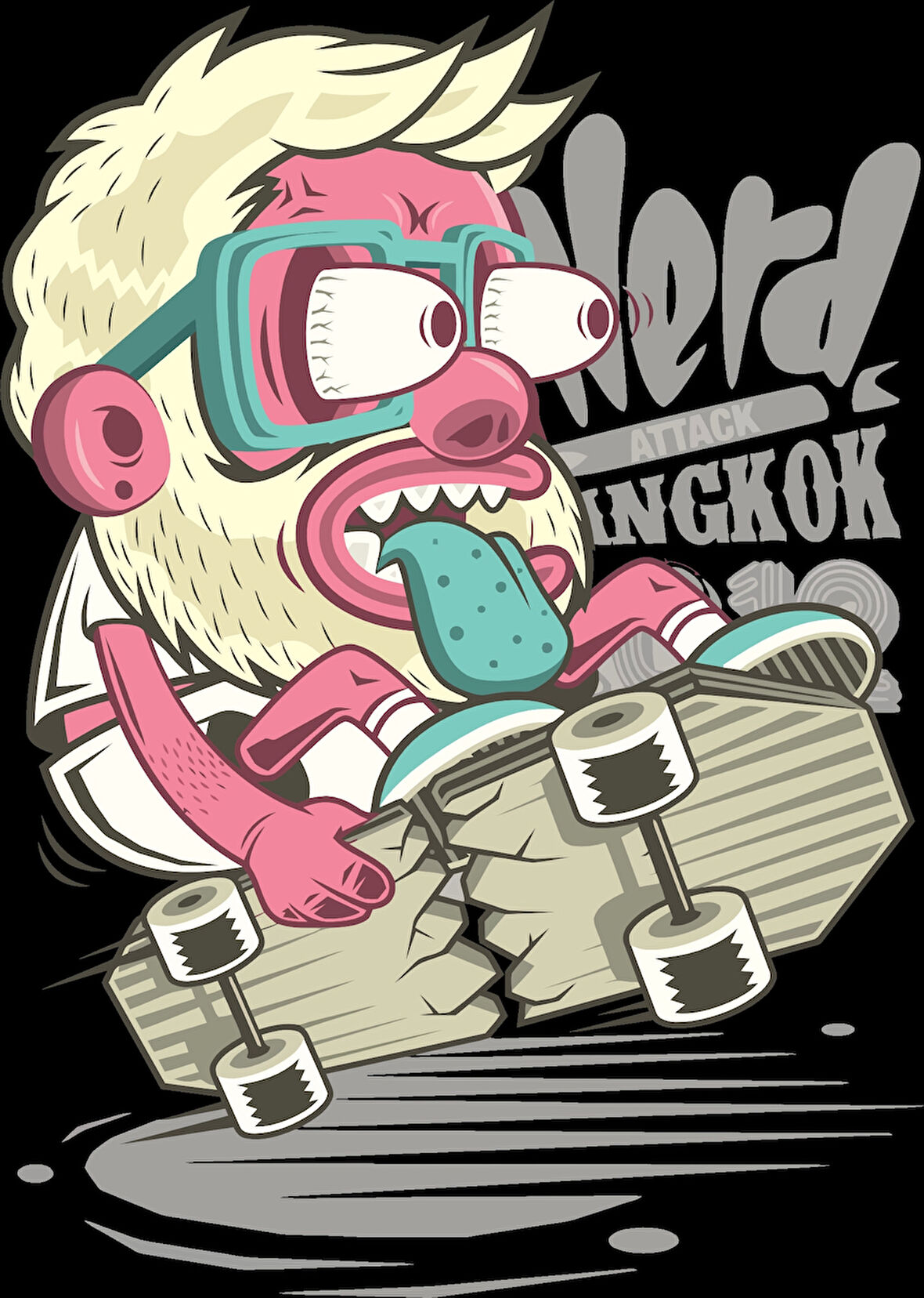 Sket Sticker 10x10 cmRenkli Sticker